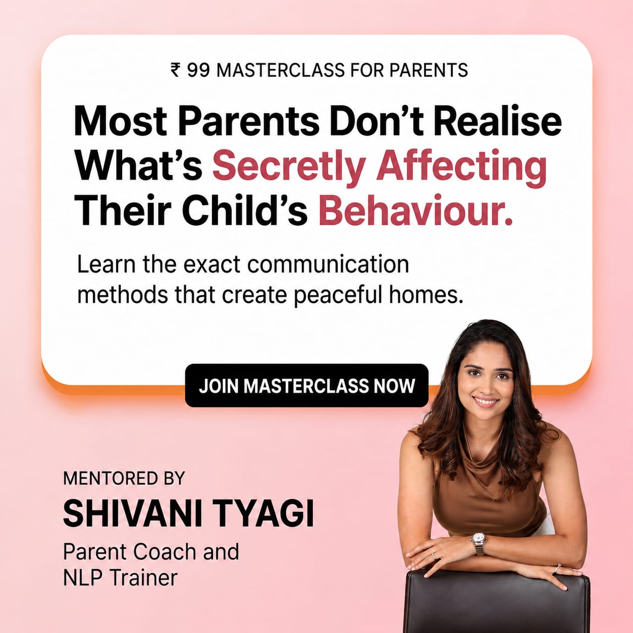 Parenting workshop creative sample
